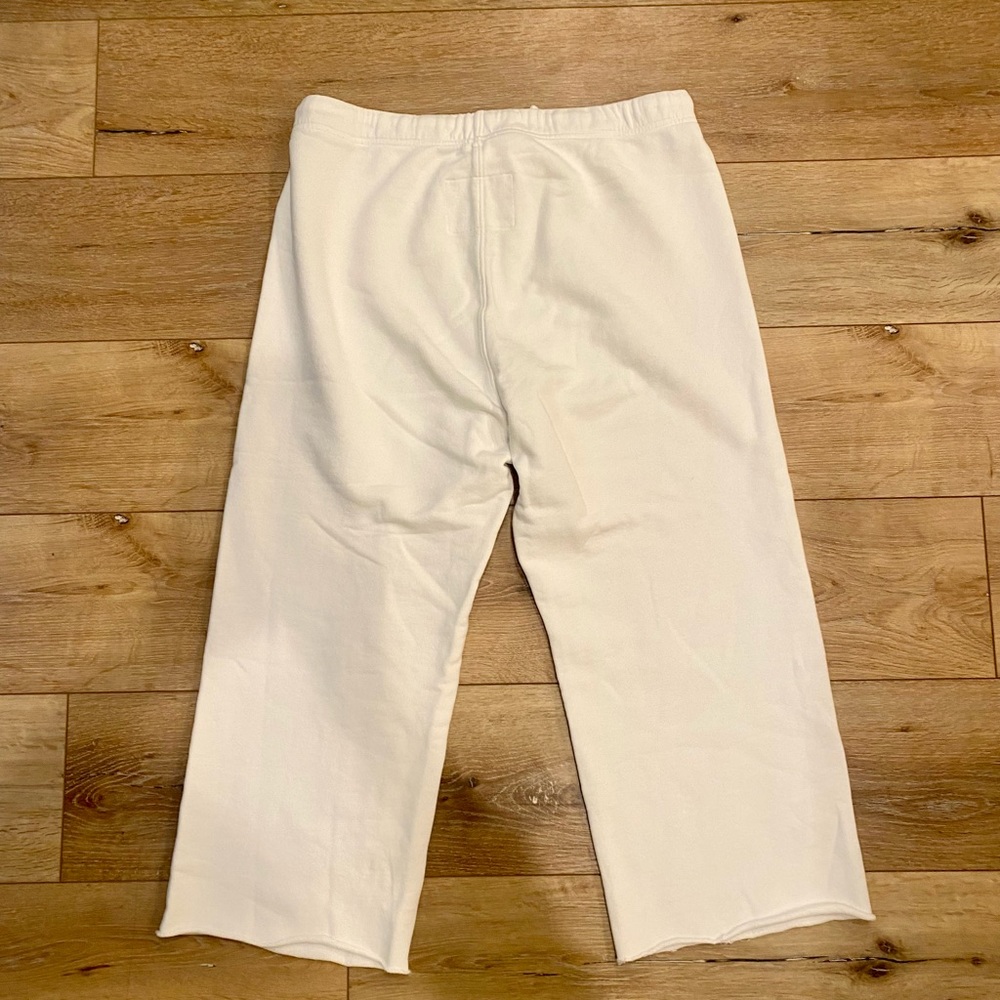 $188 Frank & Eileen Catherine Pants Sweatpants Triple Fleece White CROP SZ XL - Picture 5 of 5
